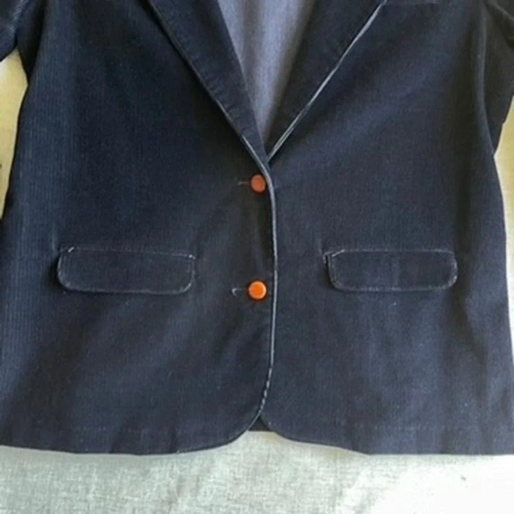 Vintage Wrangler Misses Blazer Size 18 Womens Corduroy Brown Buttons - Picture 3 of 12